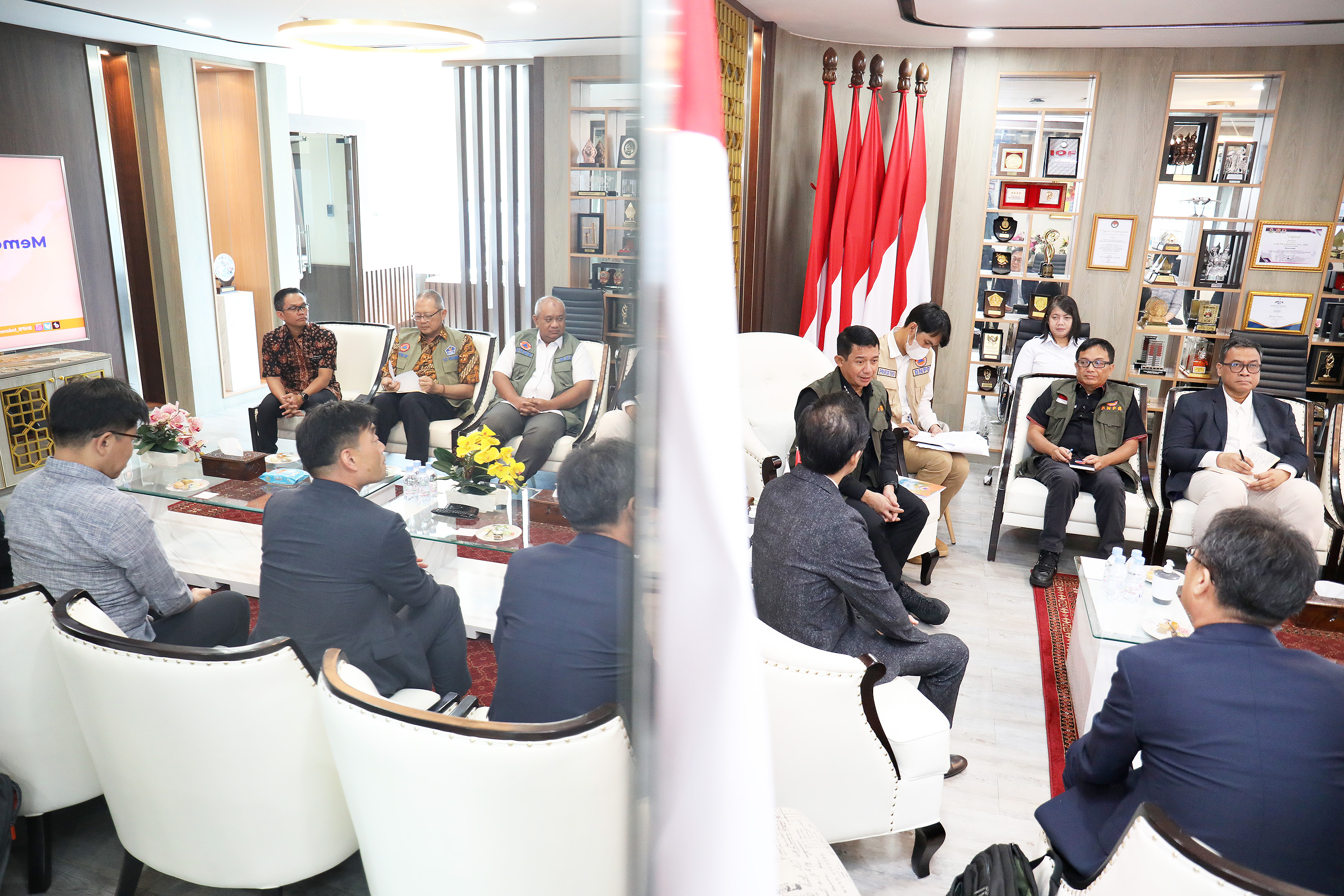 Audiensi antara BNPB dengan KISTI di Graha BNPB, Jakarta, Rabu (31/5).